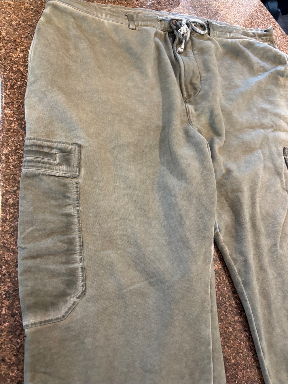 Helmut Lang Wide Leg Pants in Olive Green - Picture 3 of 11